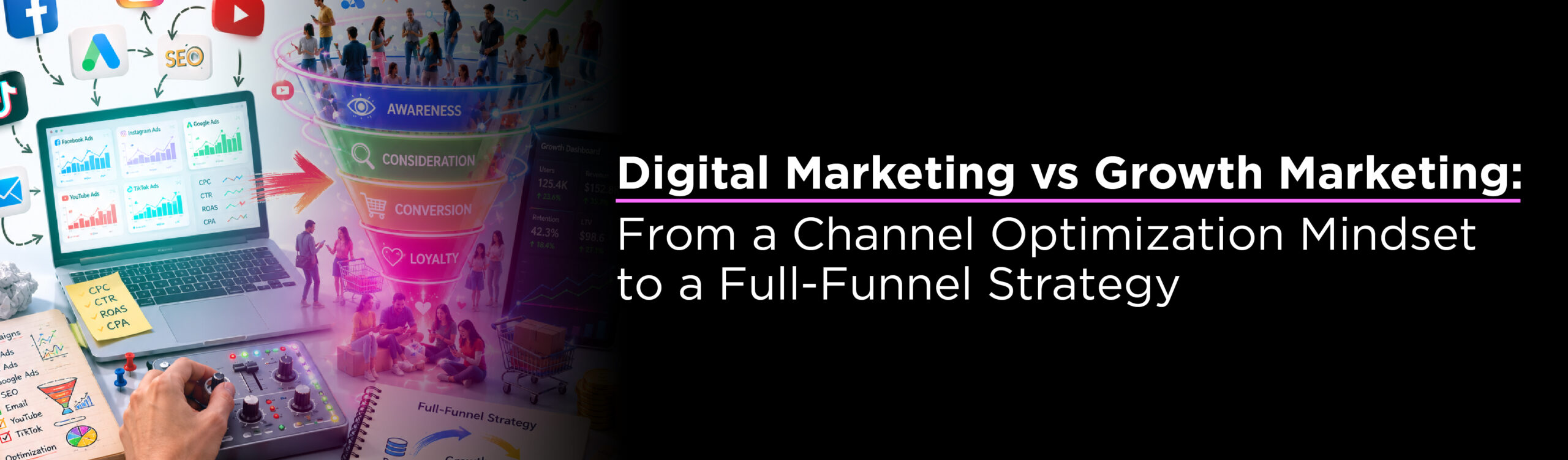 Digital Marketing vs Growth Marketing: From a Channel Optimization Mindset to a Full-Funnel Strategy 