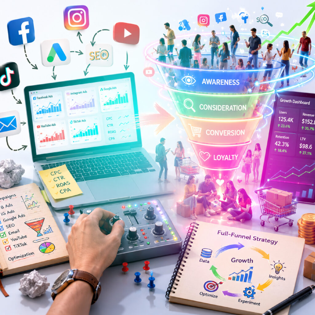 Digital Marketing vs Growth Marketing: From a Channel Optimization Mindset to a Full-Funnel Strategy
